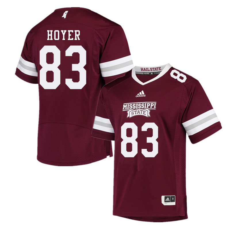 Men #83 Jordon Hoyer Mississippi State Bulldogs College Football Jerseys Sale-Maroon - Click Image to Close
